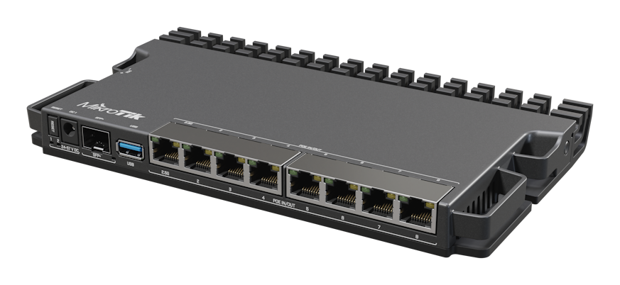 Mikrotik RB5009 lämplig router för mobila broadcast och streaming lösningar via fiber