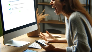 Kvinna som glömt överföra sin digitala säkerhet